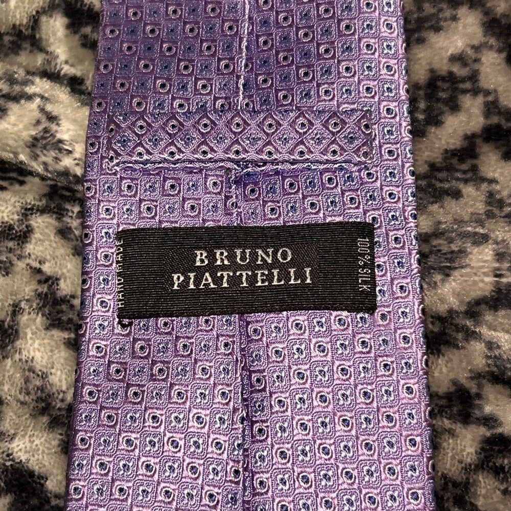 Bruno Piattelli Silk Tie Geometric - Picture 4 of 5